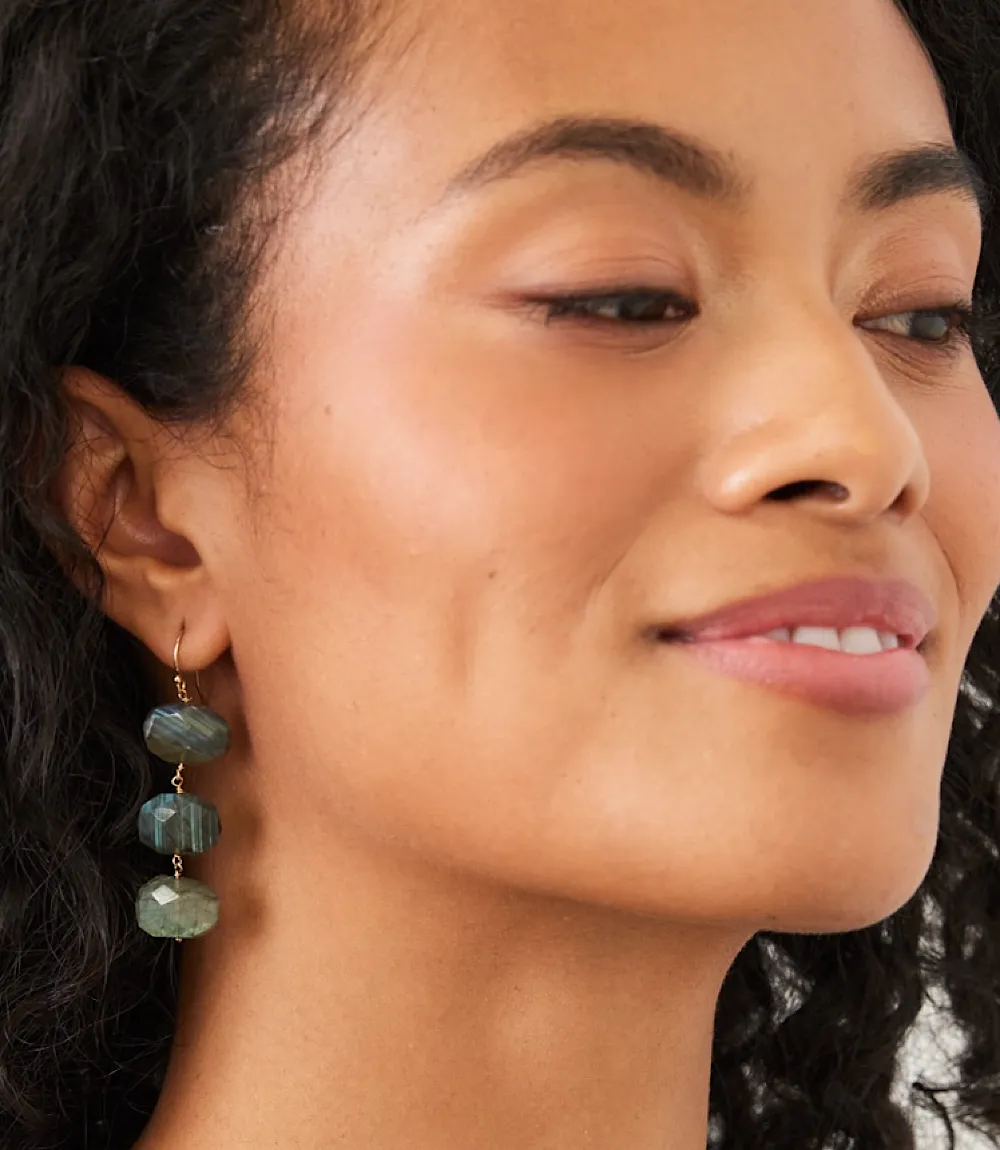 Tiered Gemstone Earrings