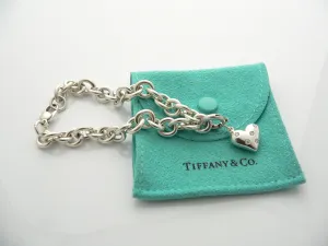 Tiffany & Co Diamond Heart Bracelet Bangle Chain Clasp Gemstone Love Gift Pouch Multi Diamonds
