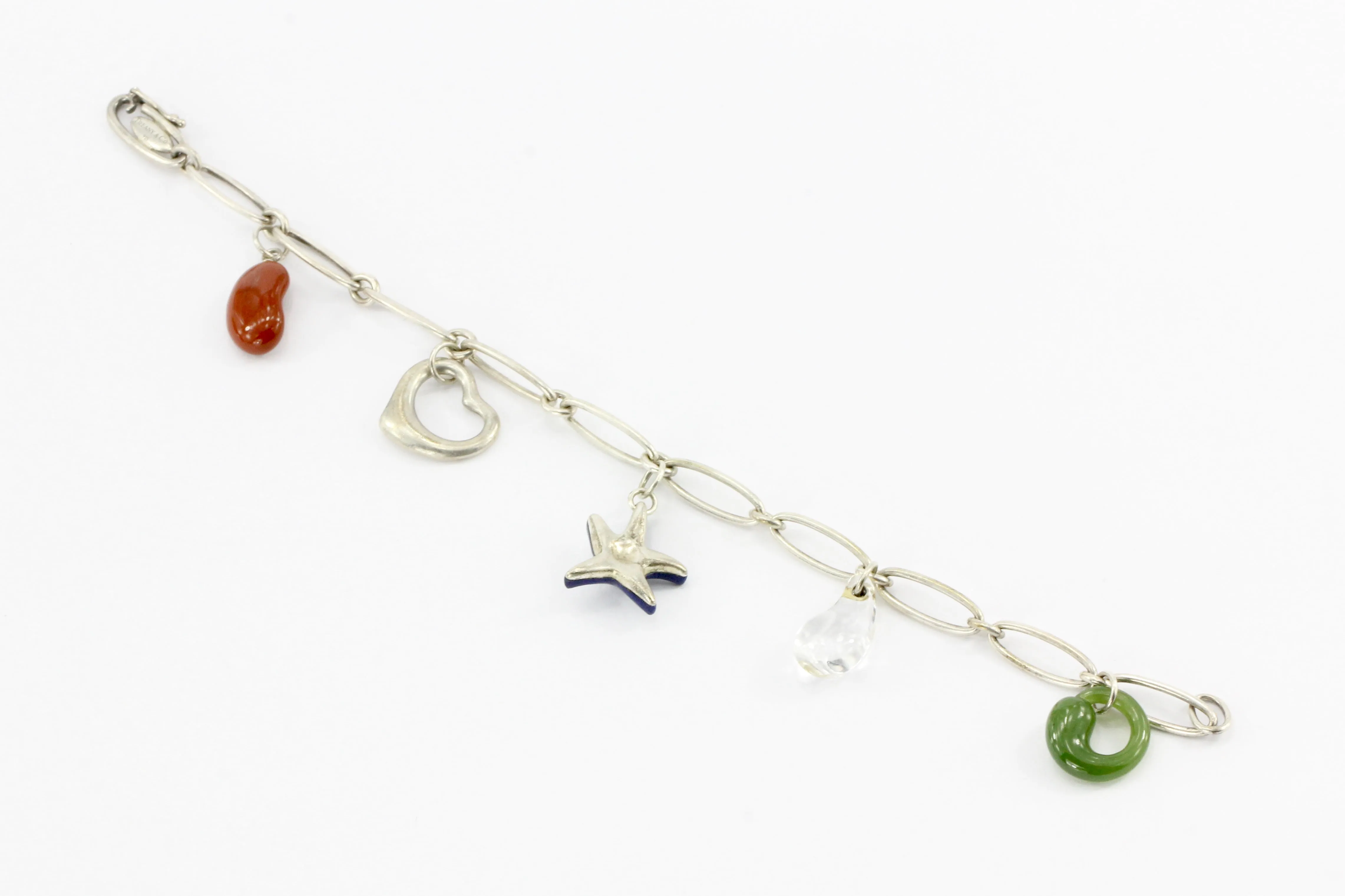 Tiffany & Co. Sterling Silver Multistage Five Charm Bracelet
