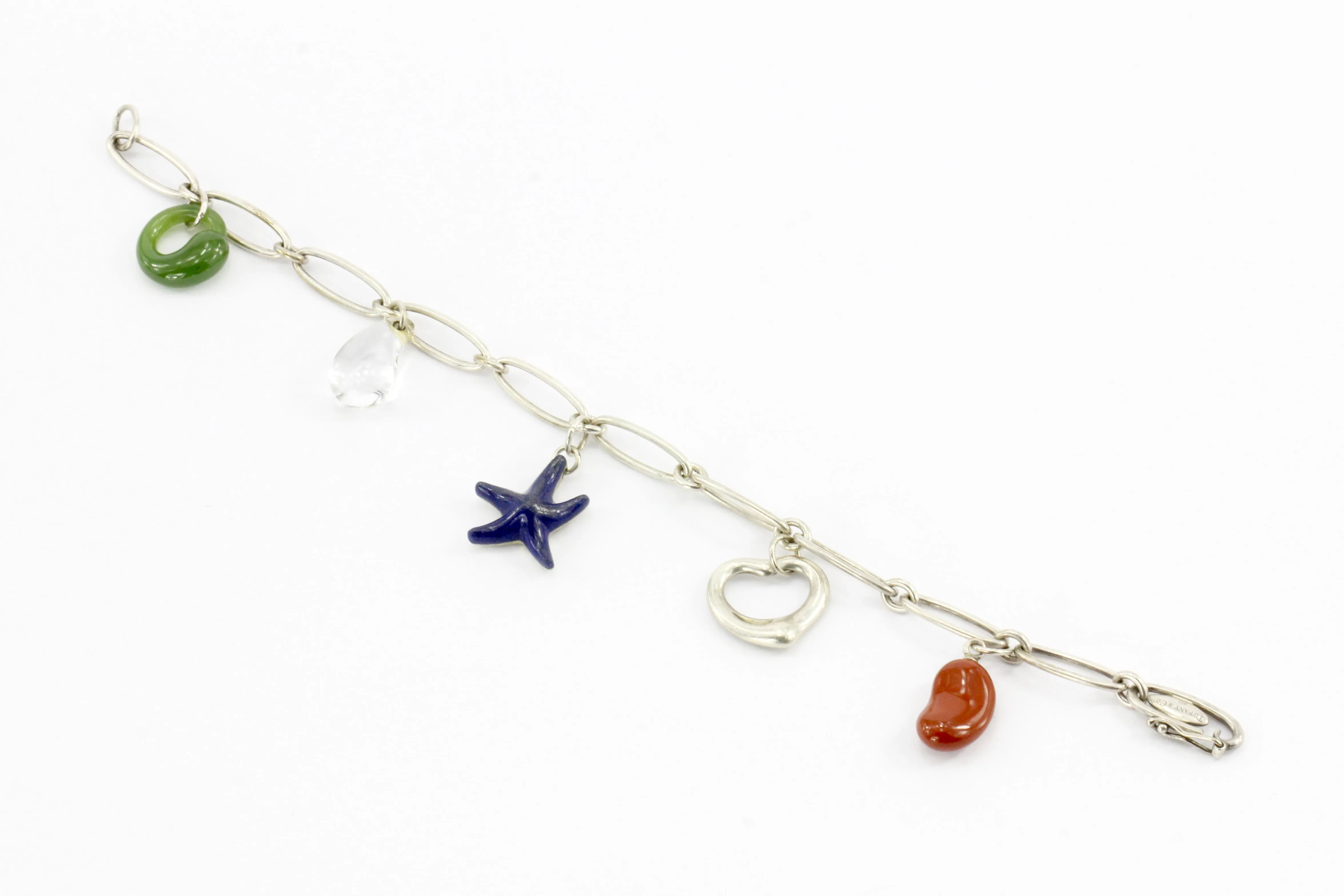 Tiffany & Co. Sterling Silver Multistage Five Charm Bracelet