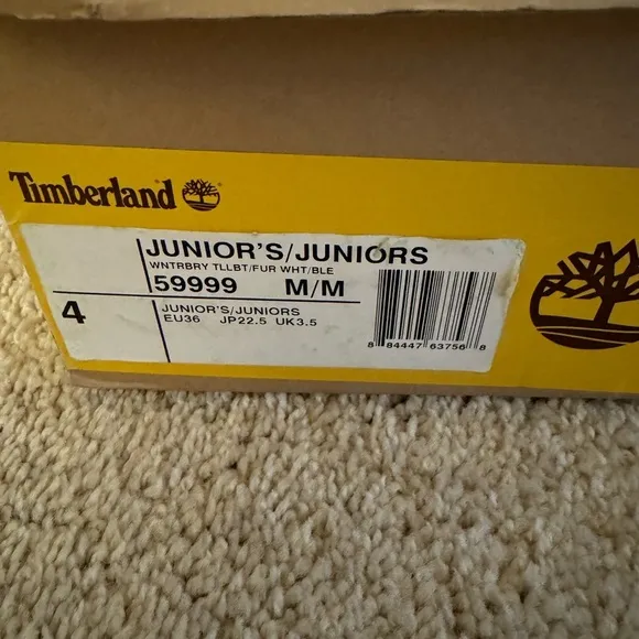 Timberland Juniors Winterberry Tall Fur Boots - Wheat (Size: 4M)