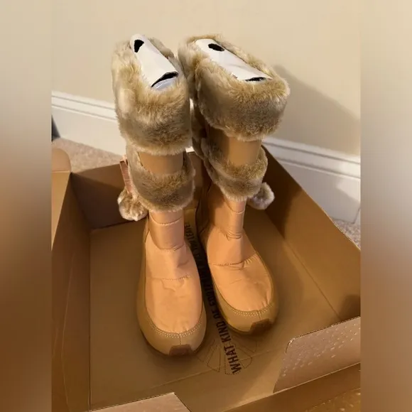 Timberland Juniors Winterberry Tall Fur Boots - Wheat (Size: 4M)
