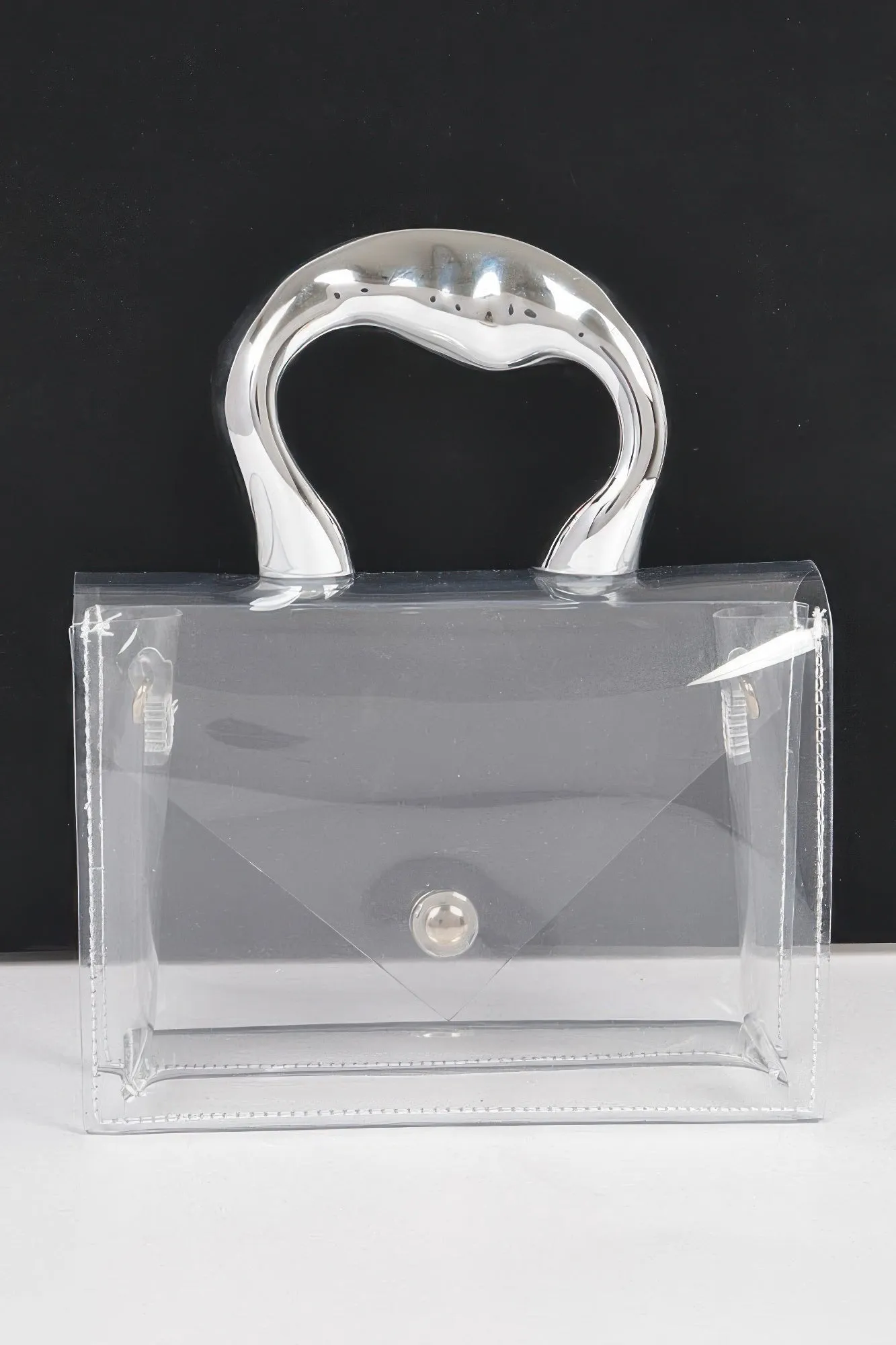 Transparent Ccb Handle Flap Clutch