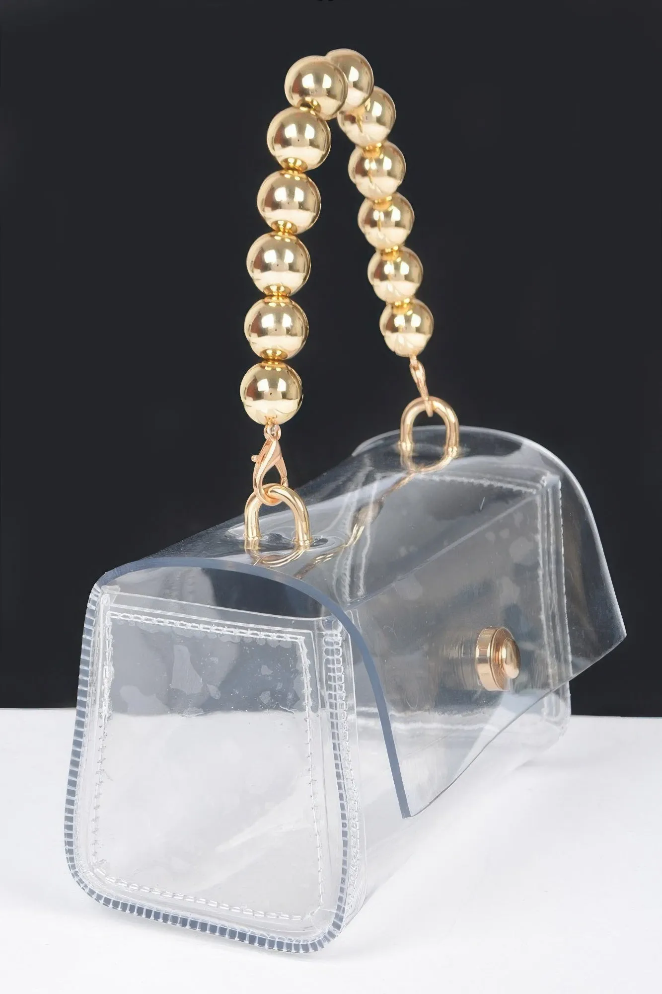 Transparent Ccb Handle Flap Clutch
