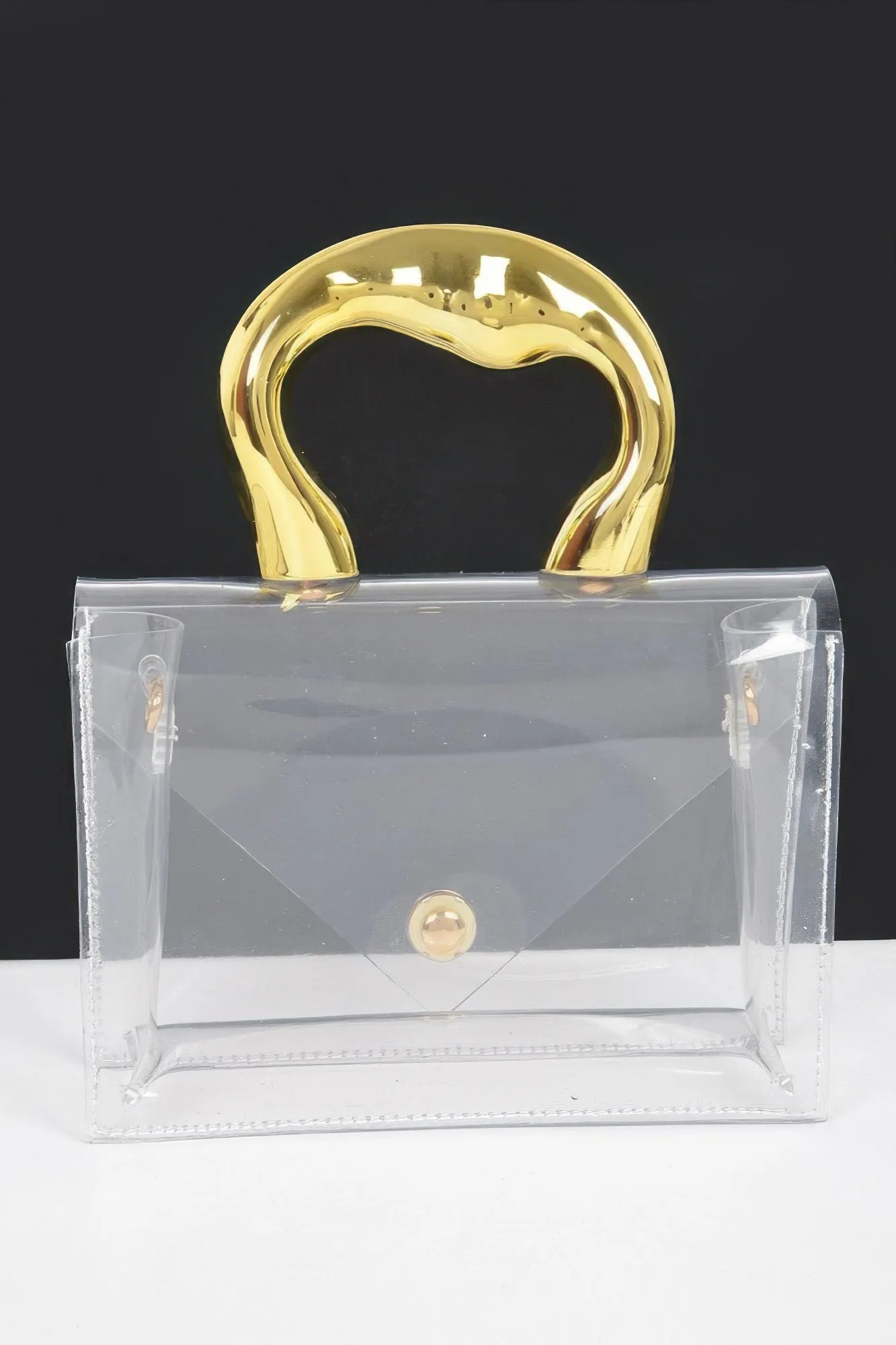 Transparent Ccb Handle Flap Clutch