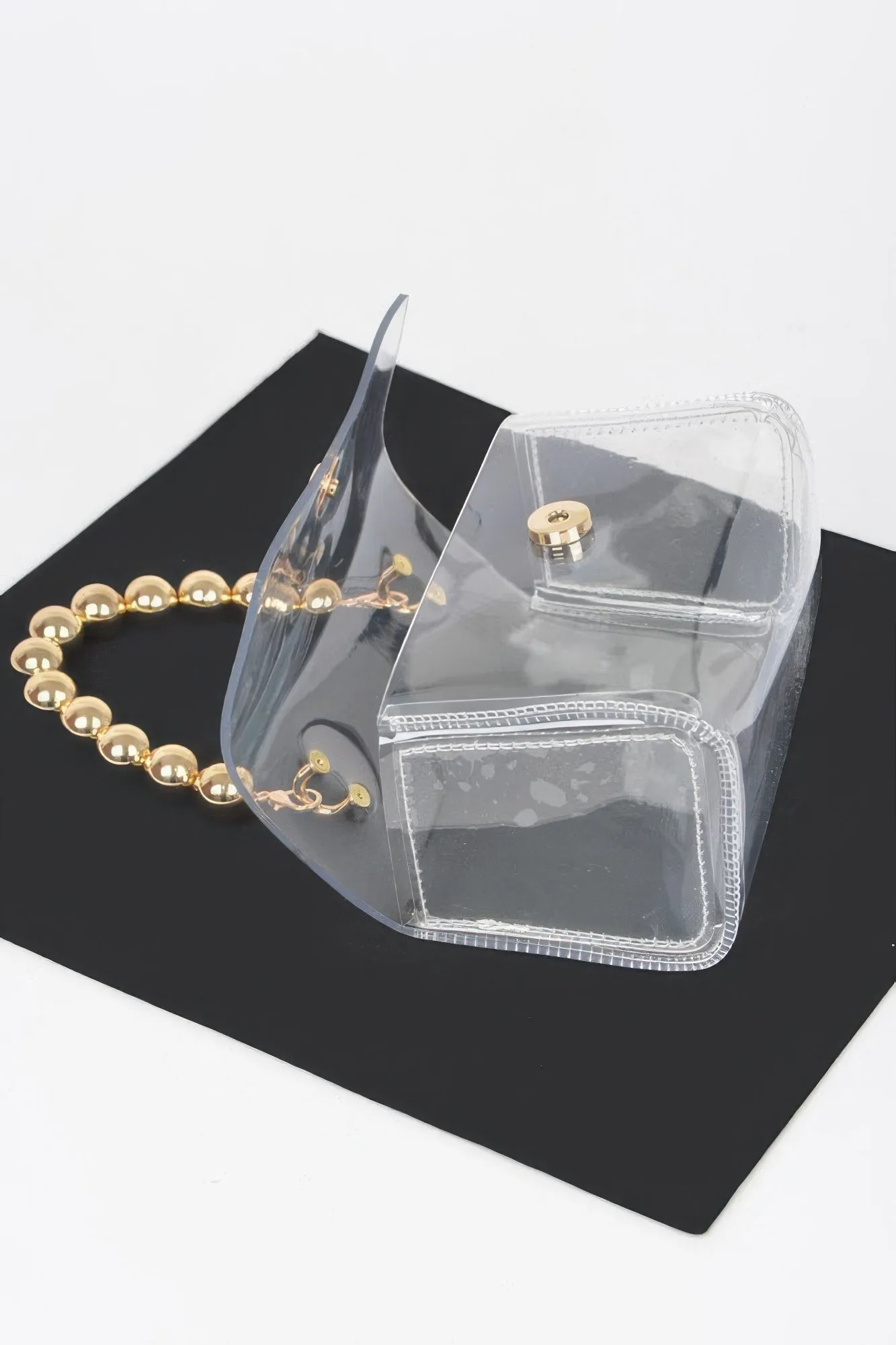 Transparent Ccb Handle Flap Clutch