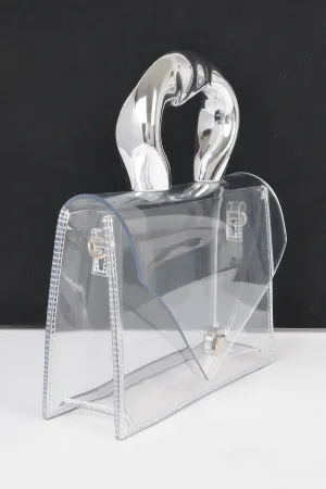 Transparent Ccb Handle Flap Clutch