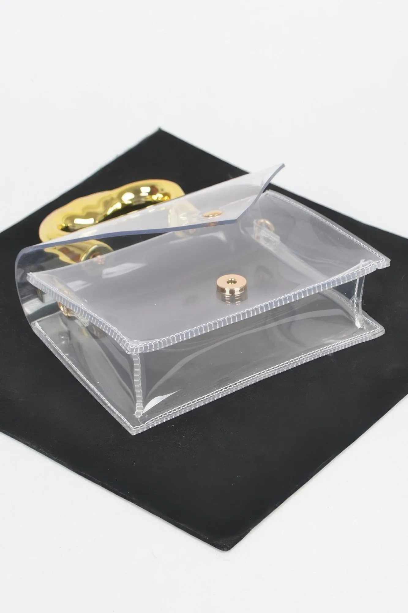 Transparent Ccb Handle Flap Clutch