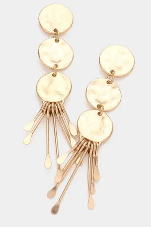 Triple Round Dangle Earrings