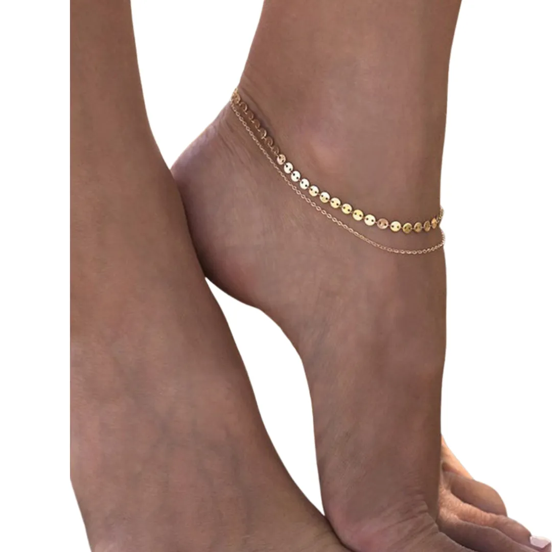 Twice As Nice - Dual Chain Anklet