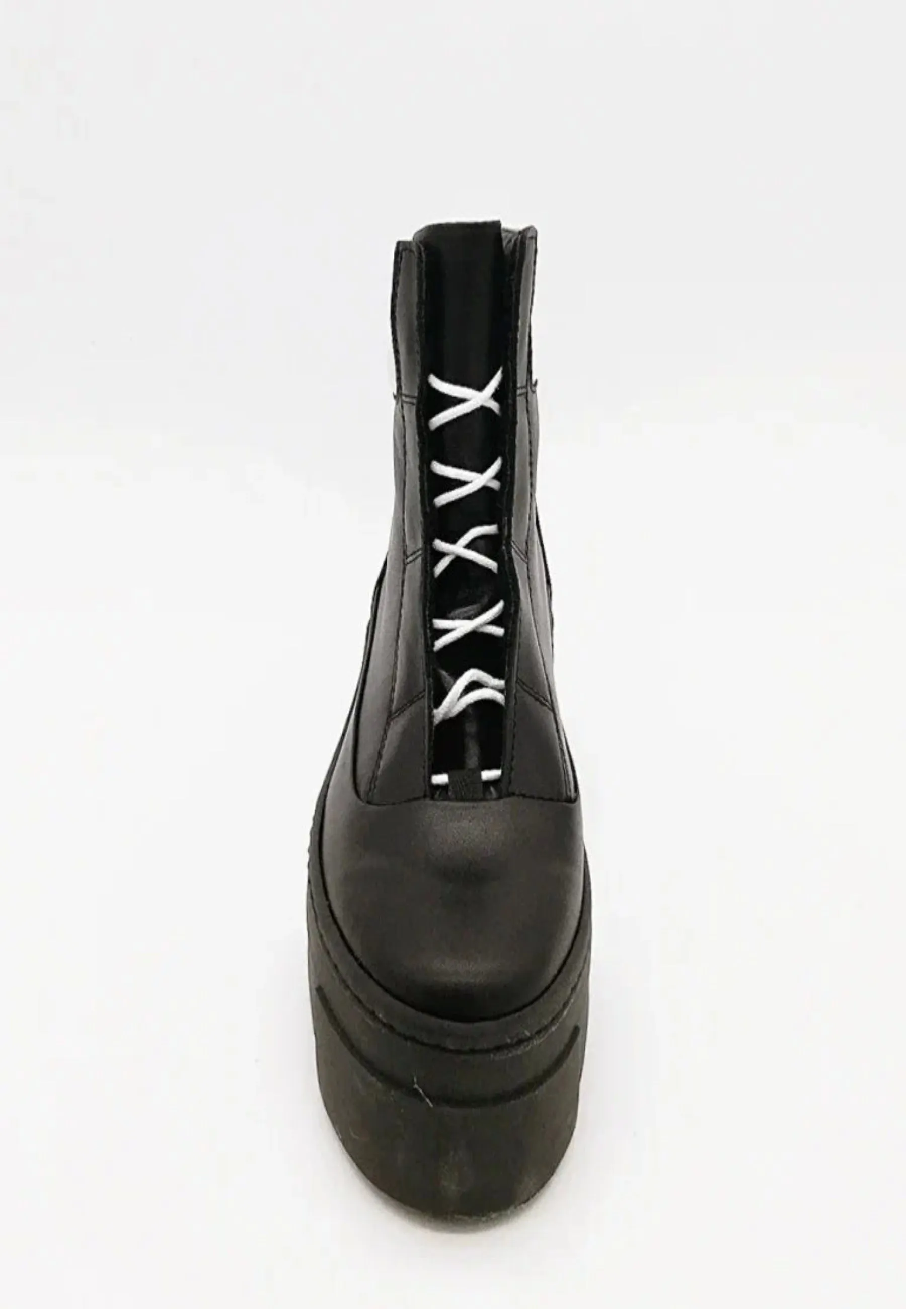 Two-Tone Platform Ankle Boots