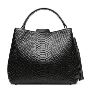 Tyche Black Tote Bag