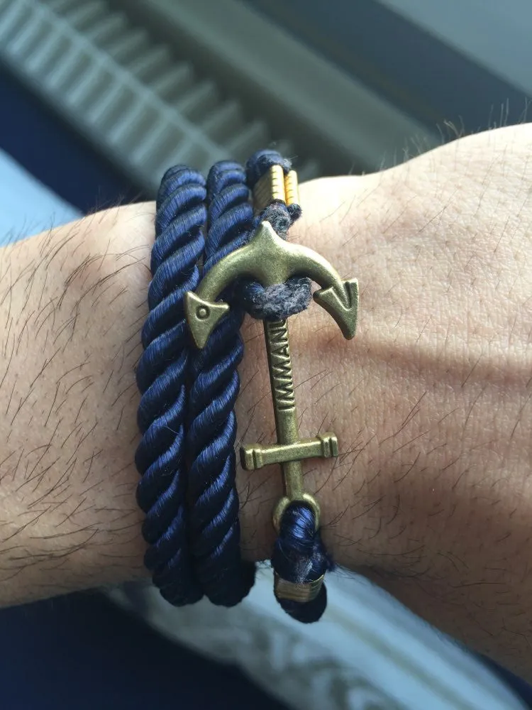 Unisex DIY Rope Hooks Charm Bracelets