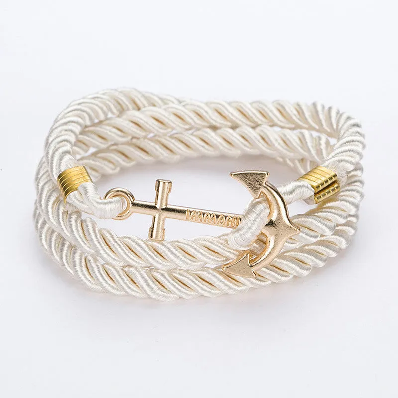 Unisex DIY Rope Hooks Charm Bracelets