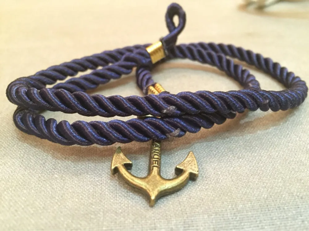 Unisex DIY Rope Hooks Charm Bracelets