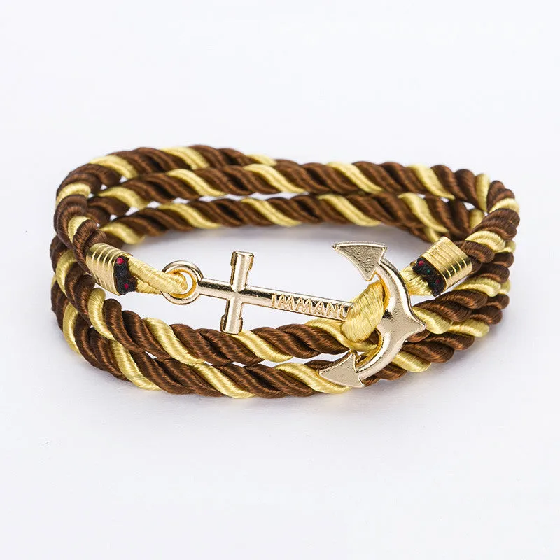Unisex DIY Rope Hooks Charm Bracelets