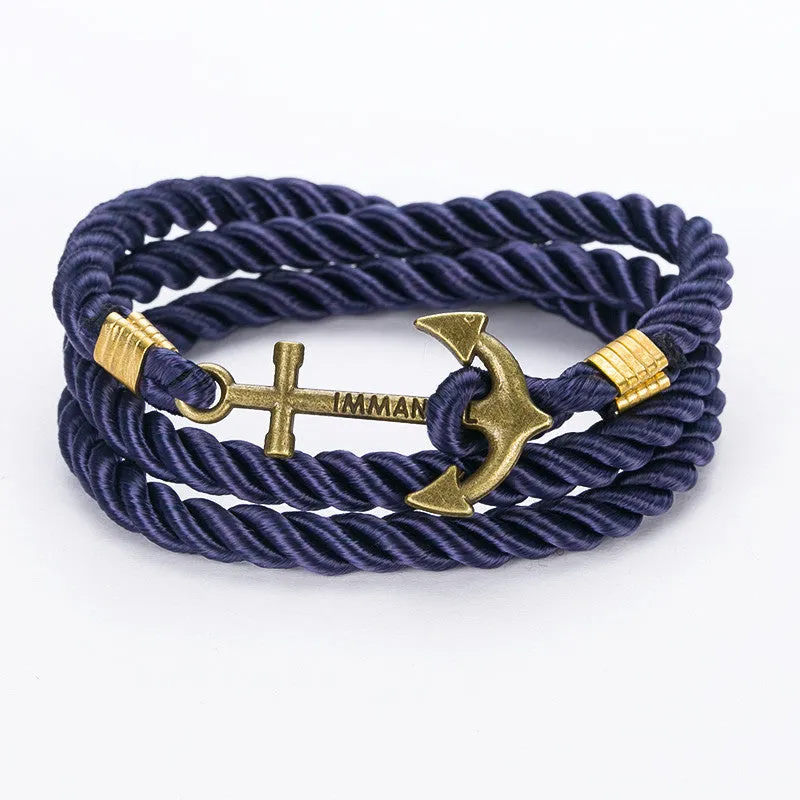 Unisex DIY Rope Hooks Charm Bracelets