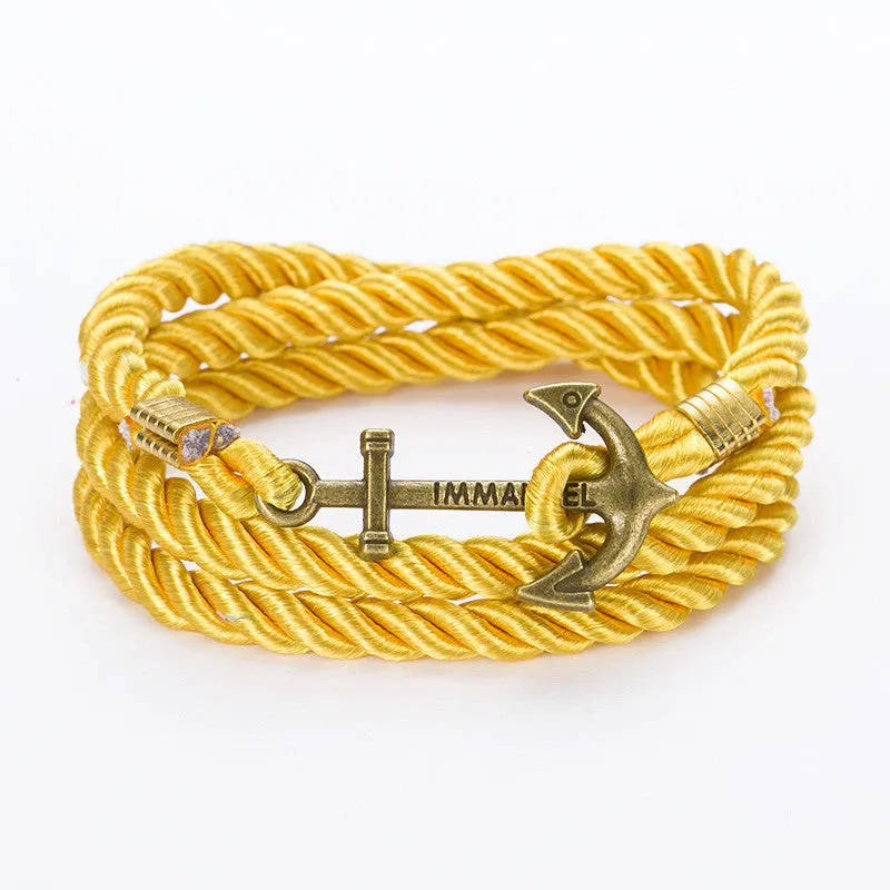 Unisex DIY Rope Hooks Charm Bracelets