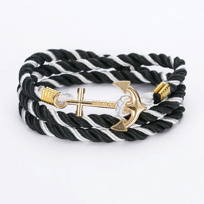 Unisex DIY Rope Hooks Charm Bracelets