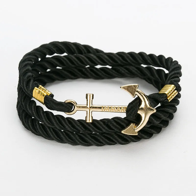 Unisex DIY Rope Hooks Charm Bracelets
