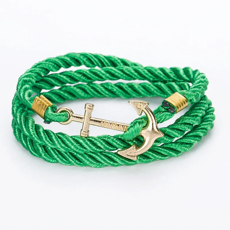 Unisex DIY Rope Hooks Charm Bracelets