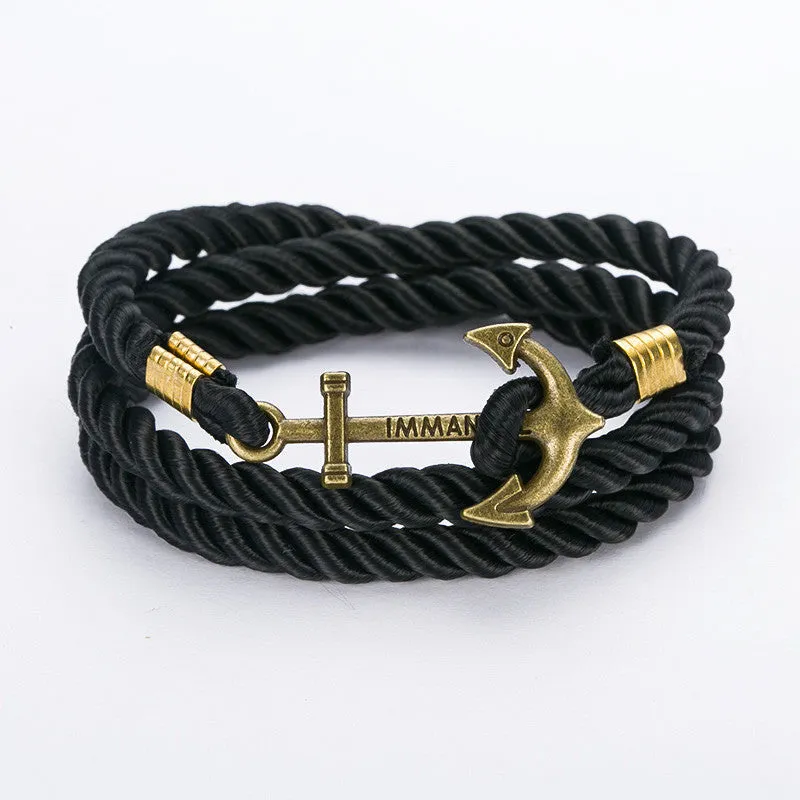 Unisex DIY Rope Hooks Charm Bracelets