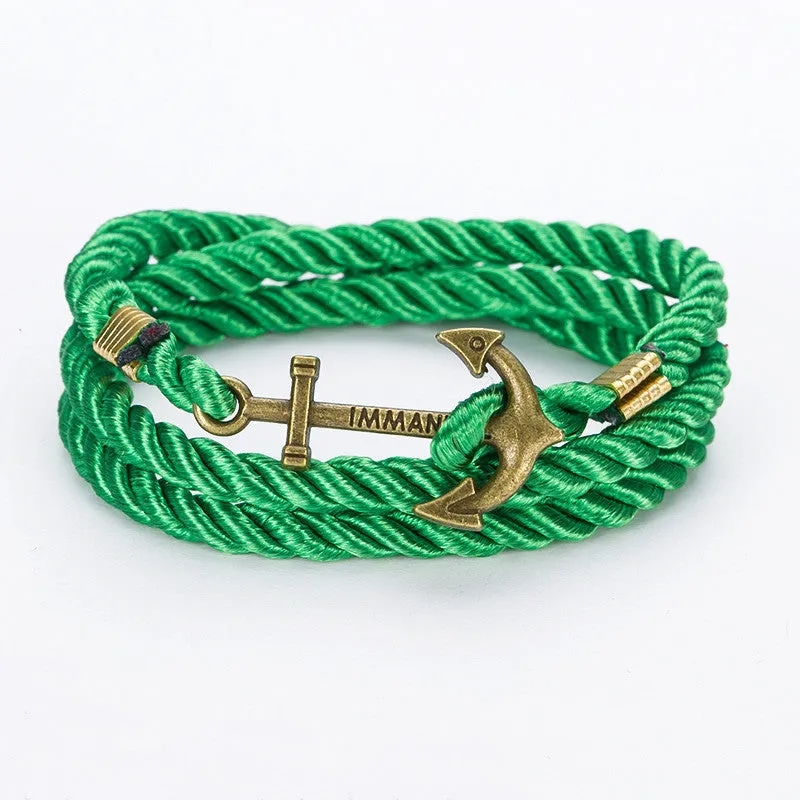 Unisex DIY Rope Hooks Charm Bracelets