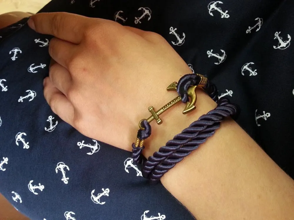 Unisex DIY Rope Hooks Charm Bracelets