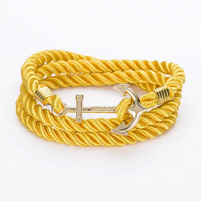 Unisex DIY Rope Hooks Charm Bracelets