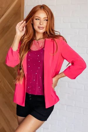 Vigilante Stuff Blazer In Hot Pink