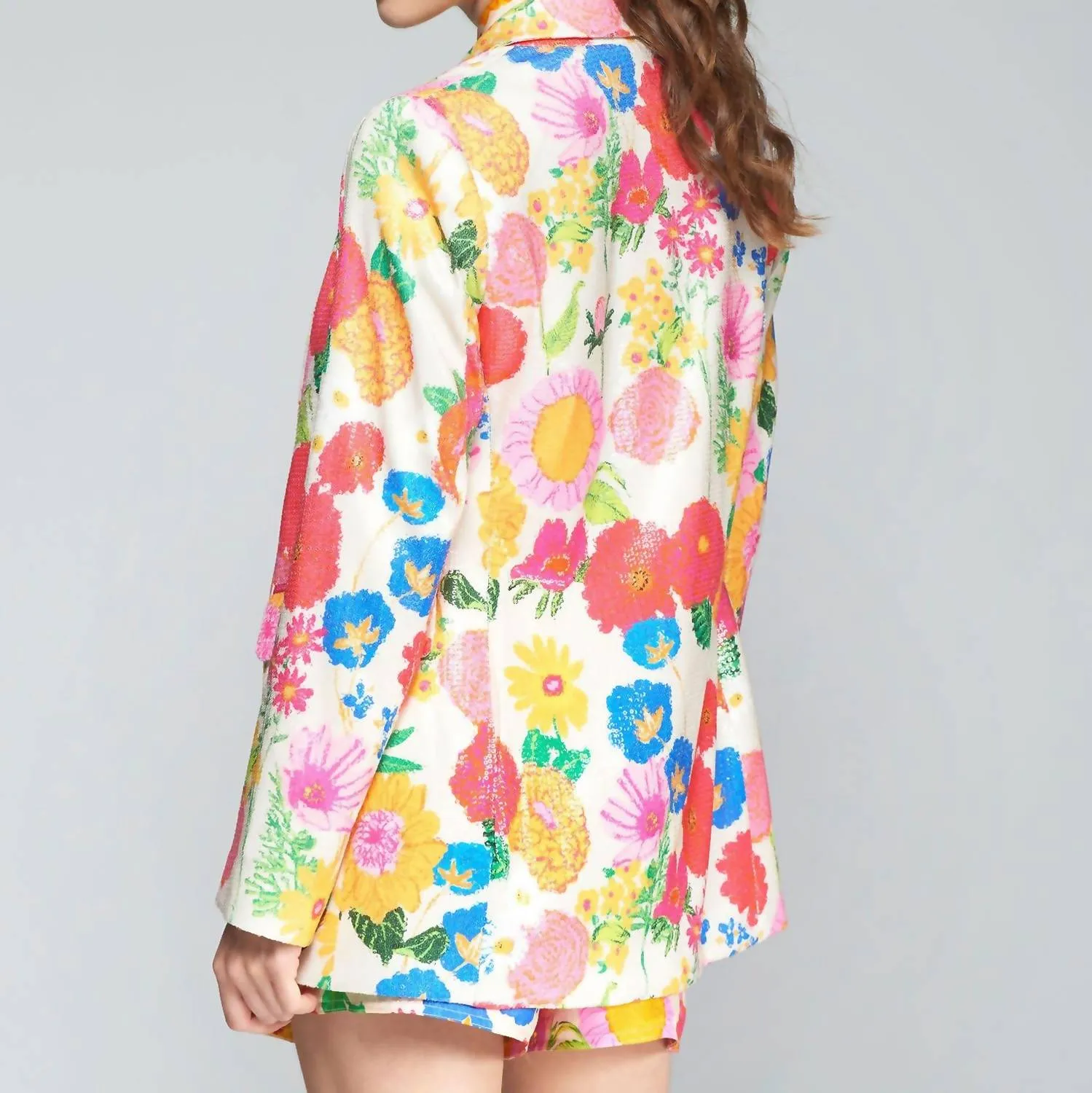 Vilagallo - Sequin Floral Blazer
