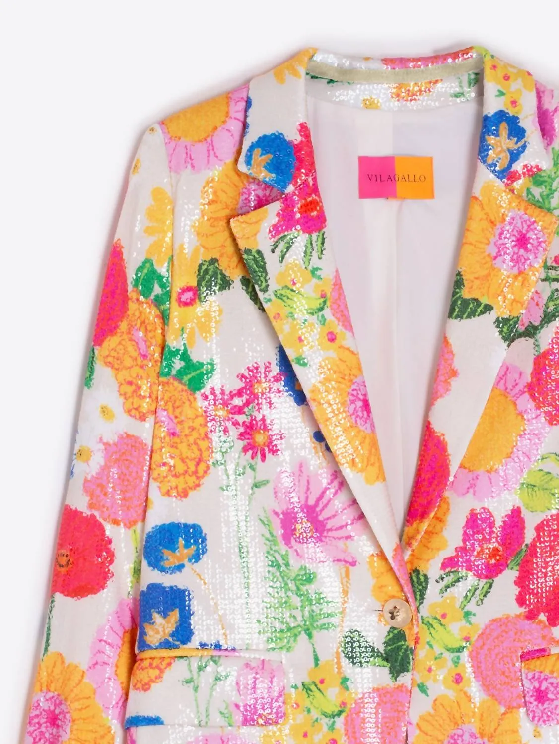 Vilagallo - Sequin Floral Blazer