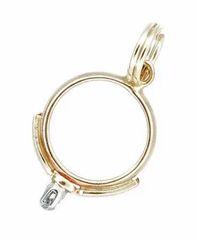 Vintage 1960's Ring Charm Bracelet Charm in 14 Karat Yellow Gold