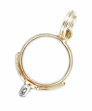 Vintage 1960's Ring Charm Bracelet Charm in 14 Karat Yellow Gold