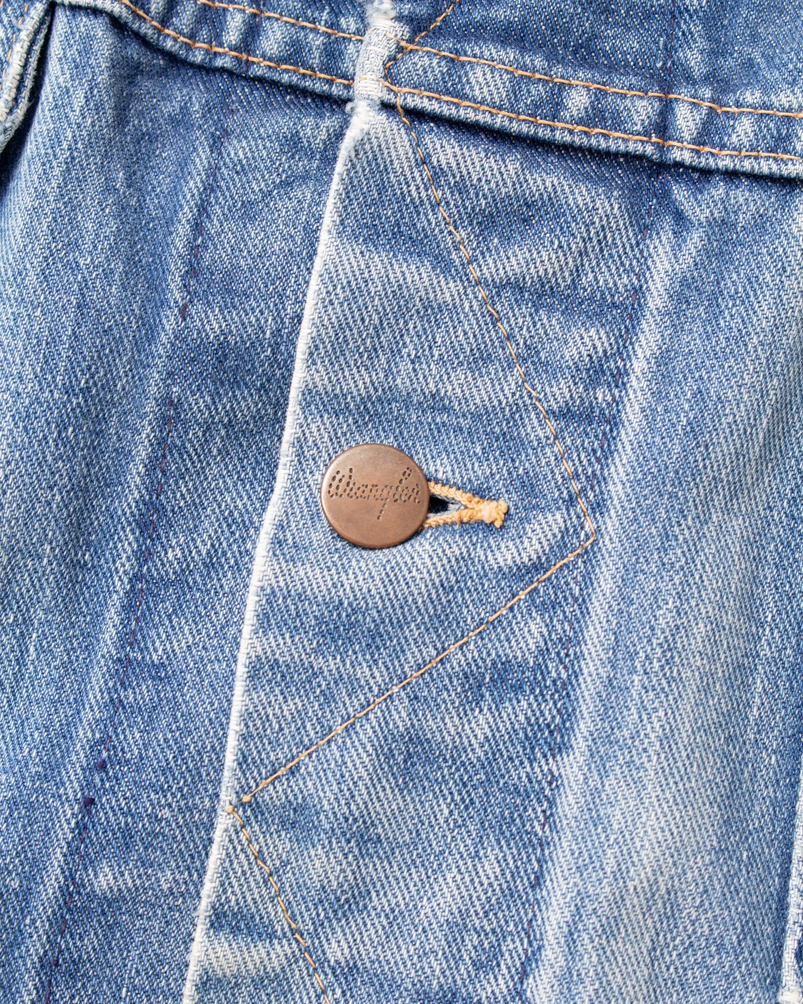 Vintage 1960's Wrangler Selvage Denim Jacket Size 36