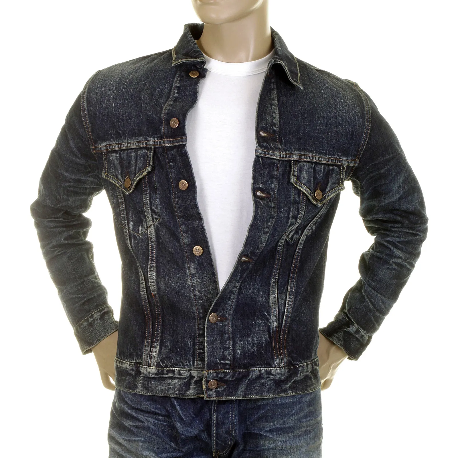 Vintage Lone Star 14oz Dark Hard Wash SC11901H Denim Jacket CANE2822