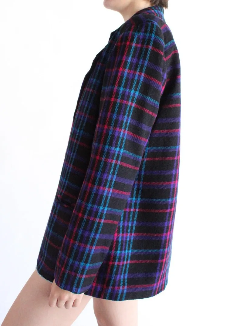 Vintage Plaid Blazer S0379