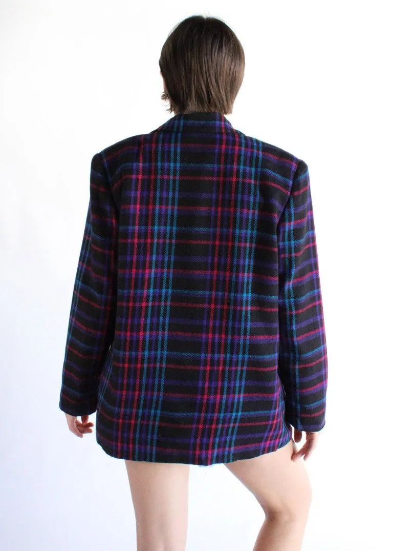 Vintage Plaid Blazer S0379