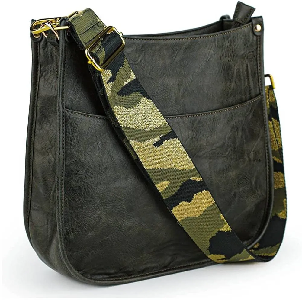Viva Terry Vegan Leather Crossbody Fashion Shoulder Bag Purse with Adjustable Strap | Multiple Colors