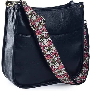 Viva Terry Vegan Leather Crossbody Fashion Shoulder Bag Purse with Adjustable Strap | Multiple Colors
