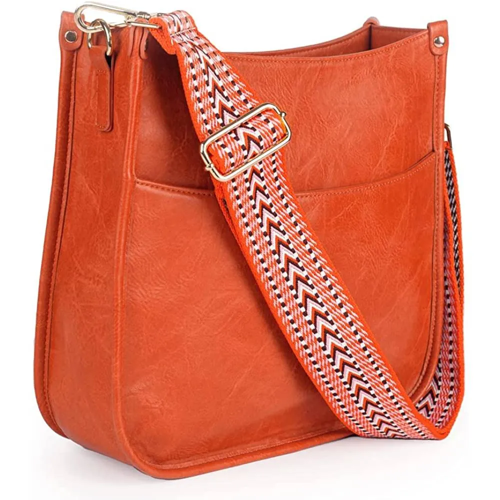Viva Terry Vegan Leather Crossbody Fashion Shoulder Bag Purse with Adjustable Strap | Multiple Colors