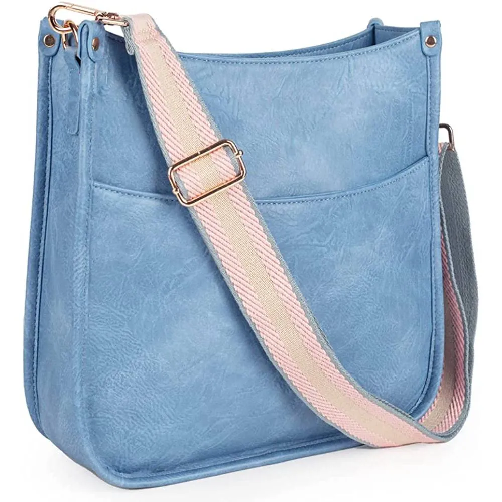 Viva Terry Vegan Leather Crossbody Fashion Shoulder Bag Purse with Adjustable Strap | Multiple Colors