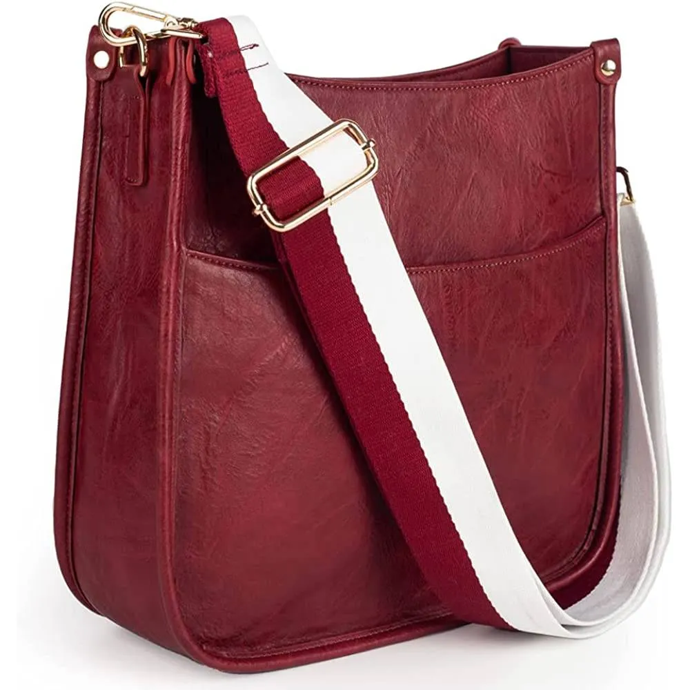 Viva Terry Vegan Leather Crossbody Fashion Shoulder Bag Purse with Adjustable Strap | Multiple Colors