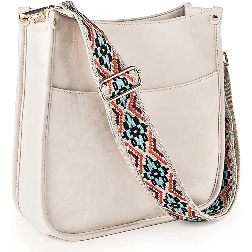 Viva Terry Vegan Leather Crossbody Fashion Shoulder Bag Purse with Adjustable Strap | Multiple Colors
