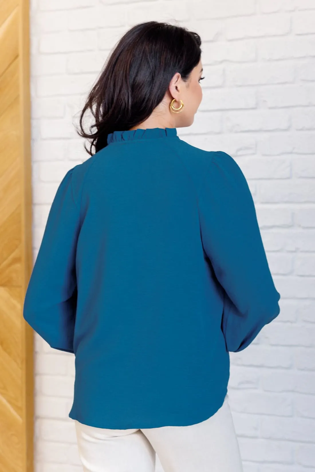 We Believe Keyhole Tie Detail Blouse