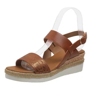 Wedge Sandles for Women  Summer Snake Print Platform Sandals Woman Lightweight Non Slip Beach Sandalias De Mujer Plus Size