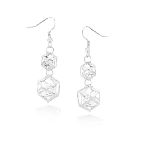 WHITE CRYSTAL GOLD DROP  EARRINGS #SWR-CP3035SIL (AD19)