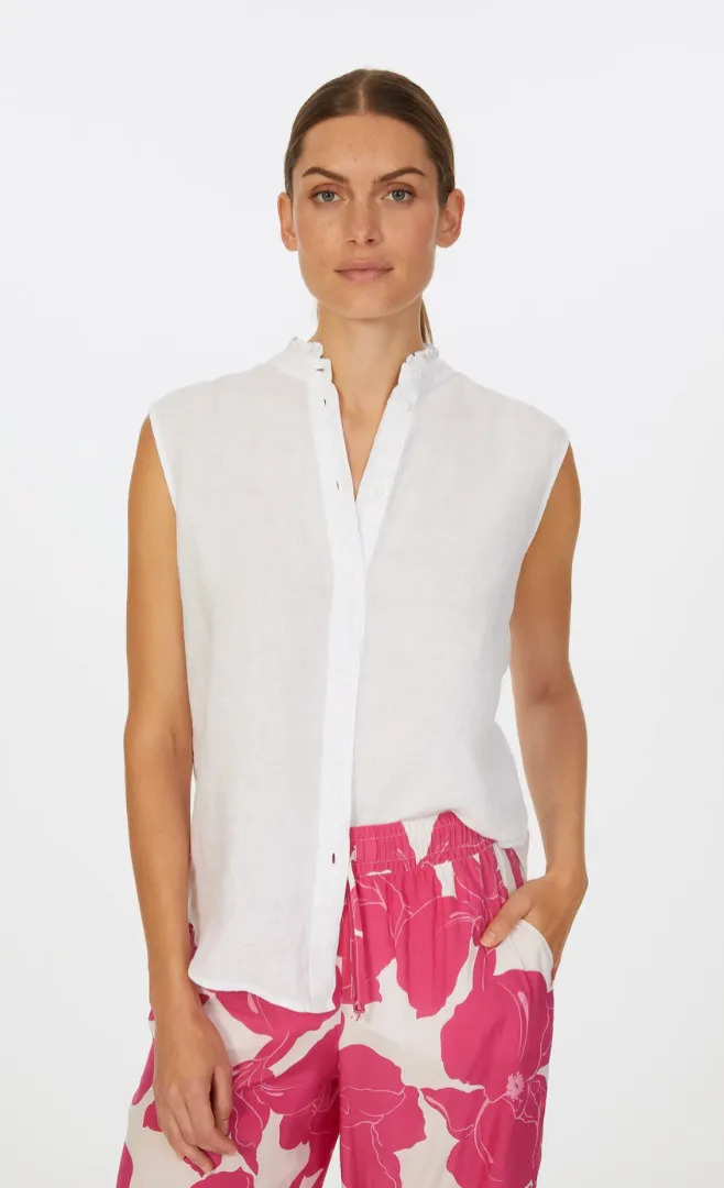 White Linen Blouse