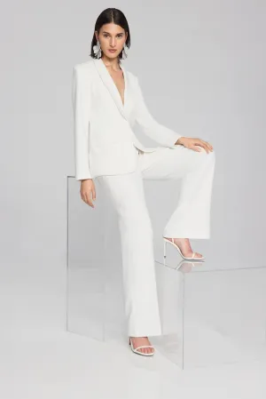 White Scuba Blazer 233786S24