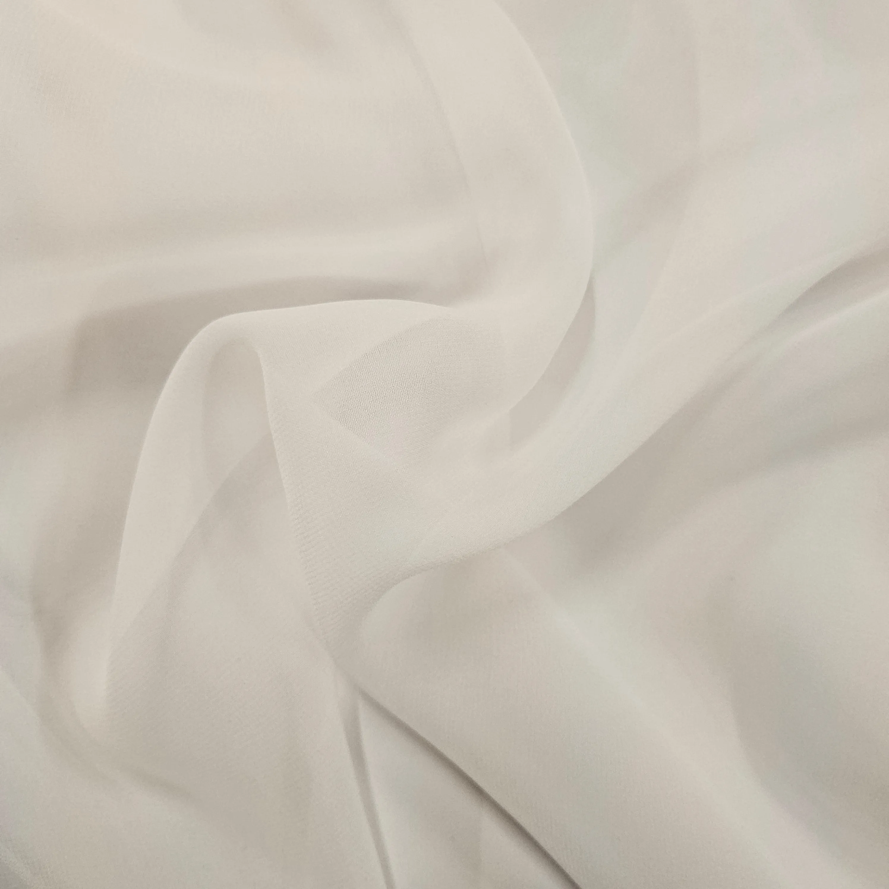 White Silk Georgette